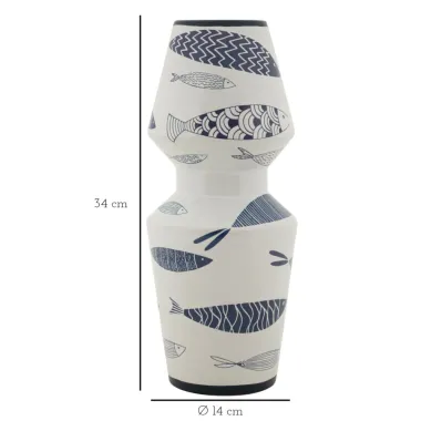 Wazon Ceramiczny Fish Double 14x34 cm